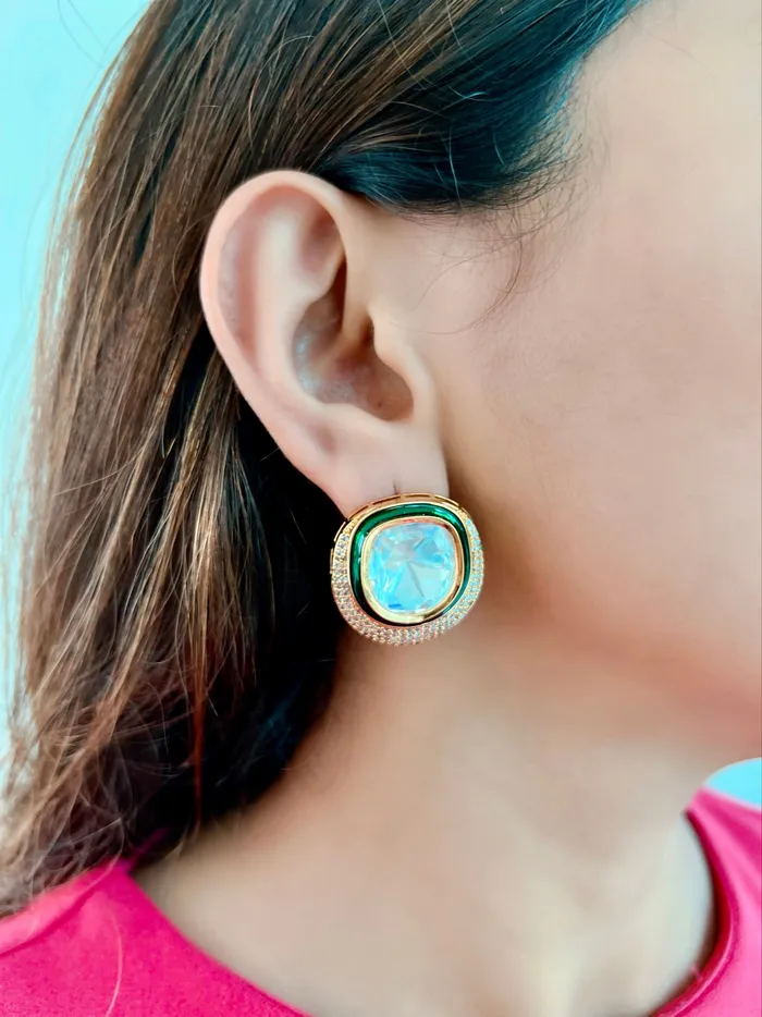 Zunaira Kundan Diamond Studded Set Including Earrings Necklace PRERTO ECOMMERCE PRIVATE LIMITED Earrings