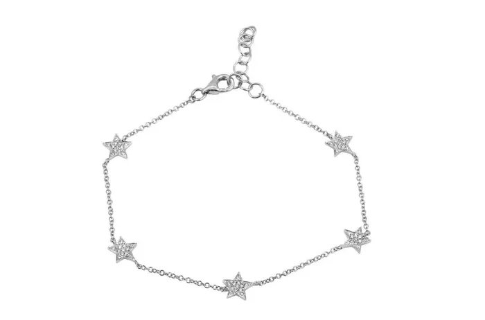 Albert Hern Bracelets Bracelet 14kt Gold Chain Stars Diamonds Albert Hern Bracelets Bracelet 14kt Gold Chain Stars Diamonds