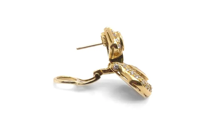 Albert Hern Earrings Earrings 18kt Gold Classic Sapphires Diamonds