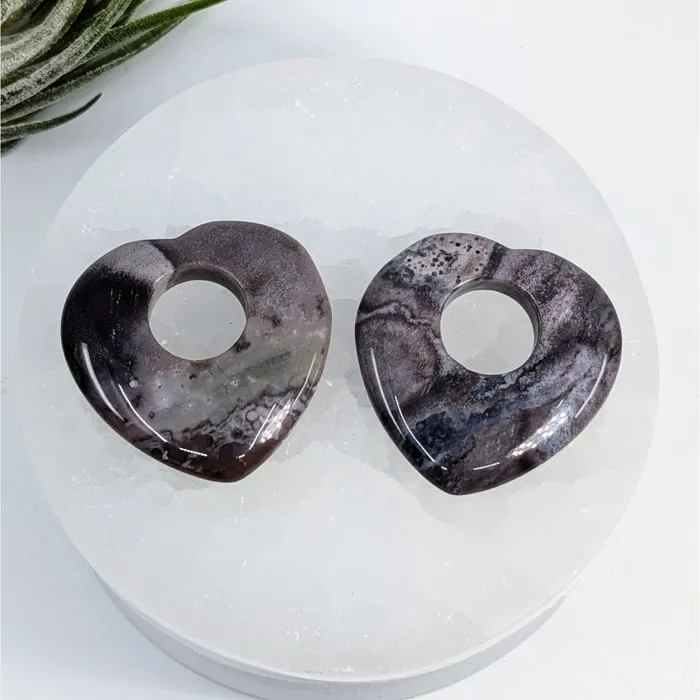 Bliss Crystals Necklaces Jasper 15 Heart Donut Pendant LV6540