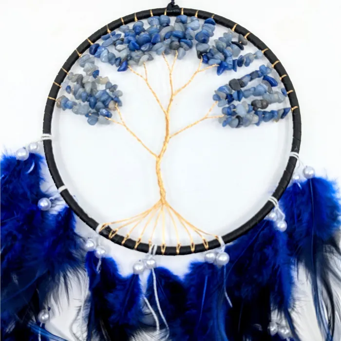 Bliss Crystals Necklaces Tree of Life 6 Dreamcatcher w Crystals Pearls choose color LV6586