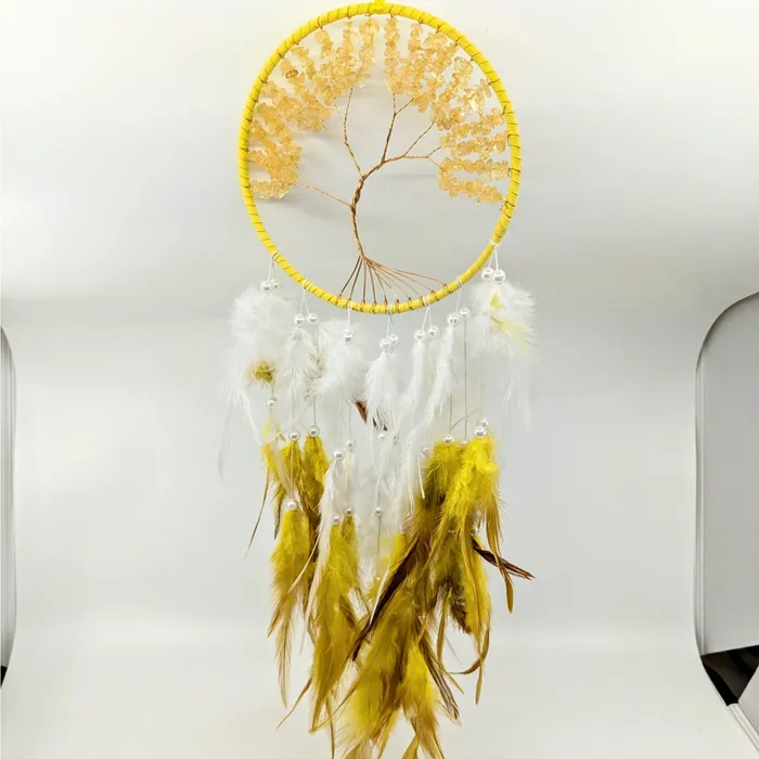 Bliss Crystals Necklaces Tree of Life 6 Dreamcatcher w Crystals Pearls choose color LV6586