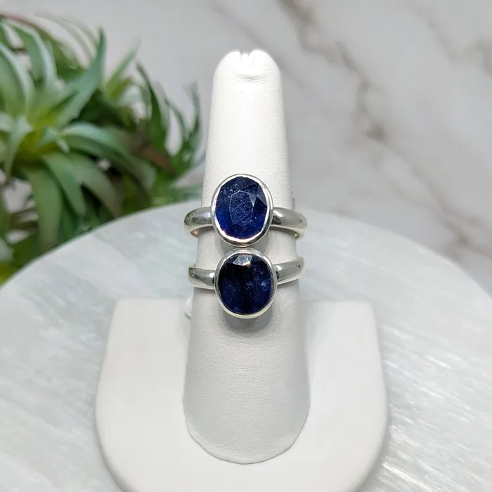 Bliss Crystals Sapphire SS Oval Ring LV5511 Rings