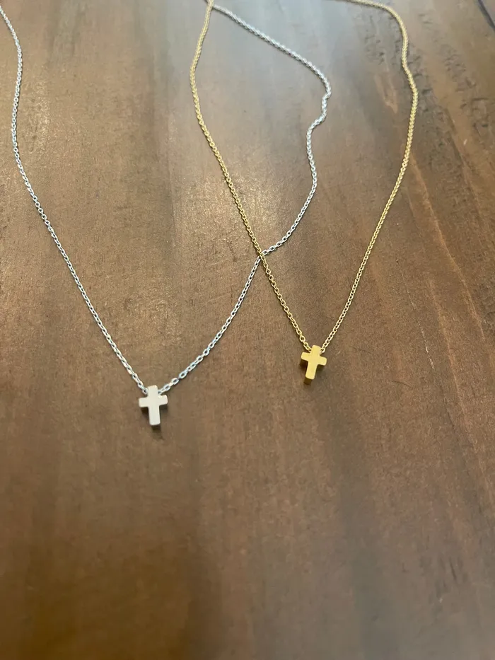 bubs sass Necklaces dainty cross pendant necklace