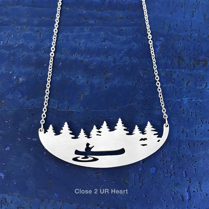 Close 2 UR Heart Canoe Stainless Steel Necklace Necklaces
