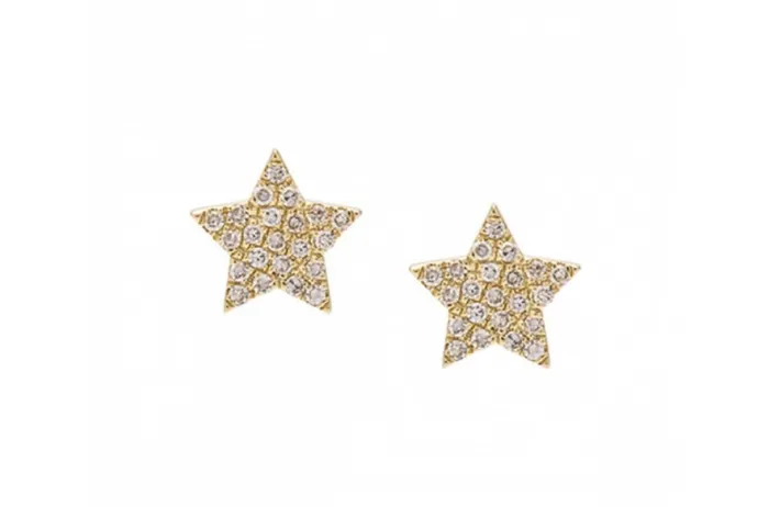 Earrings Albert Hern Earrings Star Gold Diamonds
