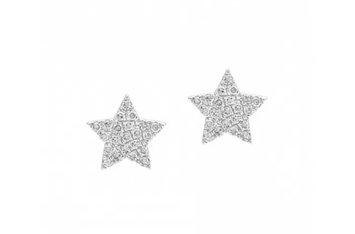Earrings Albert Hern Earrings Star Gold Diamonds
