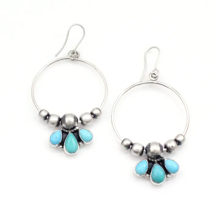 Earrings Don Lucas Hoop Earrings with Stone Accents