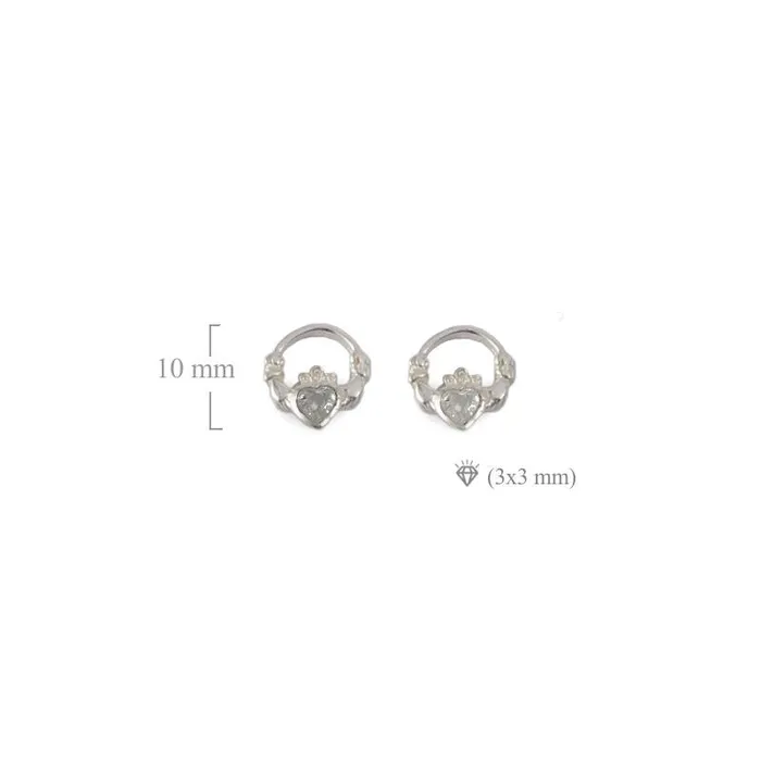 Earrings Killarney Celtic Jewelry Claddagh stud earrings Diamondcz April Birthstone Earrings Killarney Celtic Jewelry Claddagh stud earrings Diamondcz April Birthstone