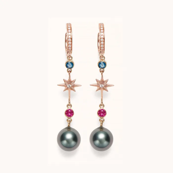 Earrings Marlo Laz Elixir Earrings Blue Topaz