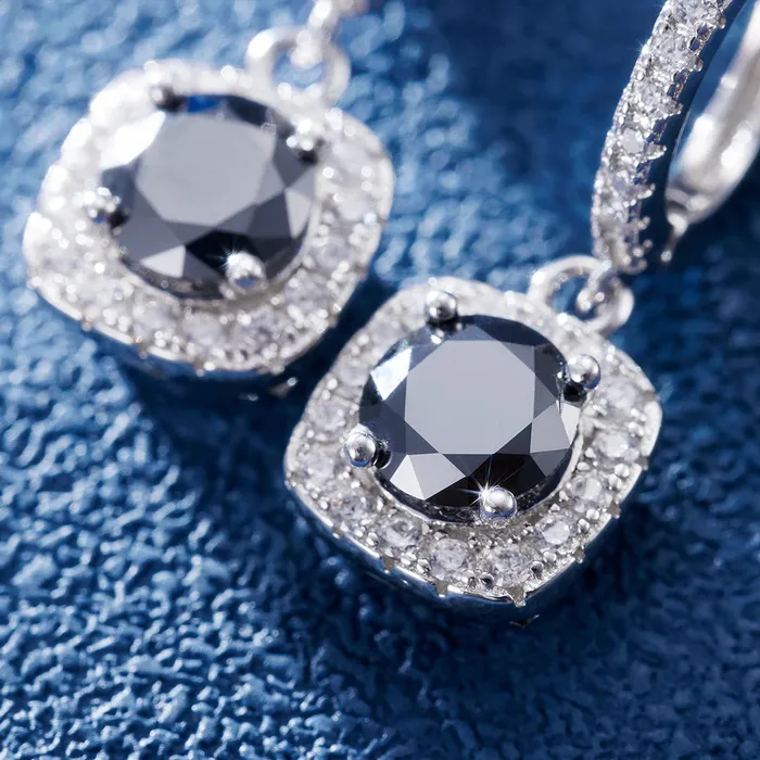 Earrings S925 Square Hola Dangly Earring IceZeusShop
