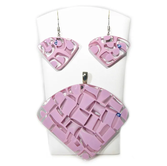 Earrings VN Murrine Murano glass Pendant earrings set Fantasy