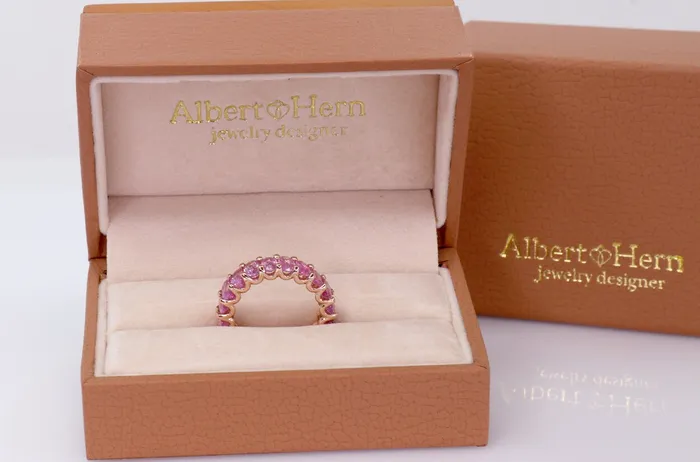 Eternity Ring Pink Sapphires Gold Albert Hern Rings