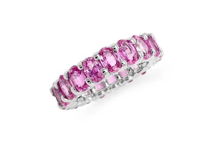 Eternity Ring Pink Sapphires Gold Albert Hern Rings