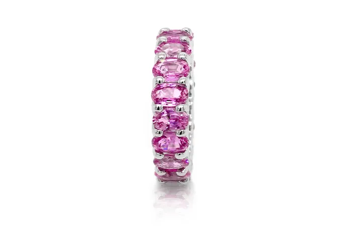 Eternity Ring Pink Sapphires Gold Albert Hern Rings