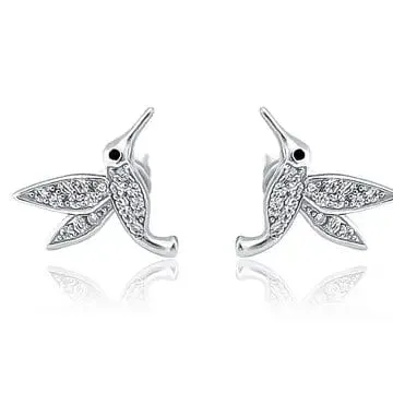 FAIRE Copper Arts Earrings Hummingbird Earrings Stainless Steel