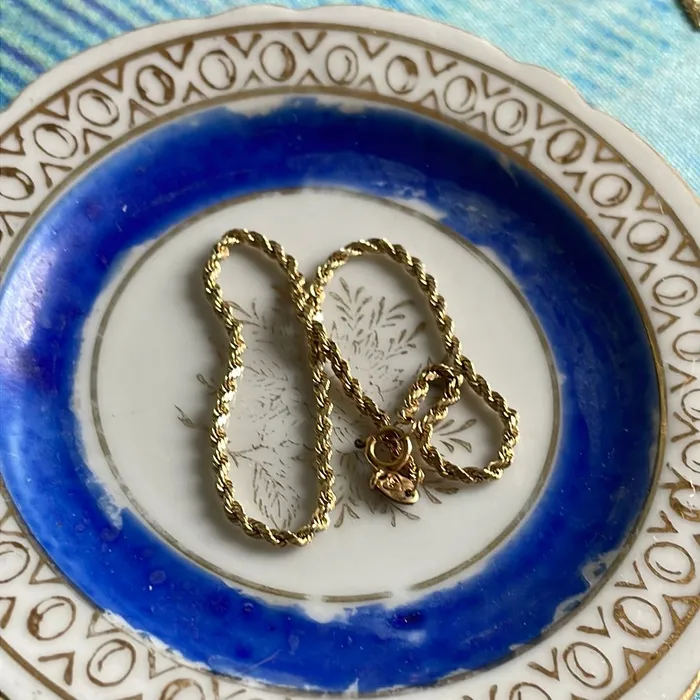 Gold Rope Chain Bracelet 10k Gold Vintage Love Vintage Paris Bracelets