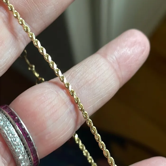 Gold Rope Chain Bracelet 10k Gold Vintage Love Vintage Paris Bracelets