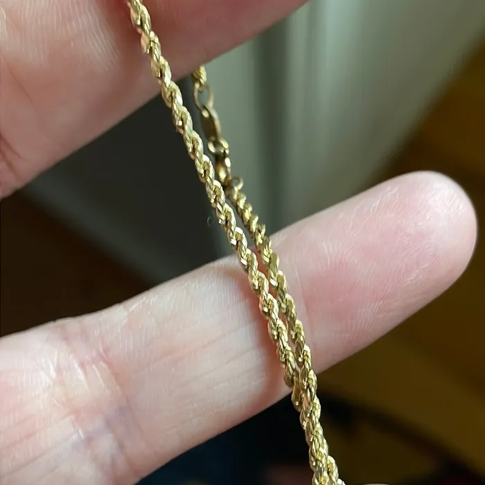 Gold Rope Chain Bracelet 10k Gold Vintage Love Vintage Paris Bracelets