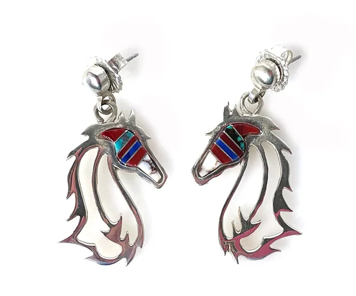 Horses In The Wind Earrings Ben Nighthorse Earrings