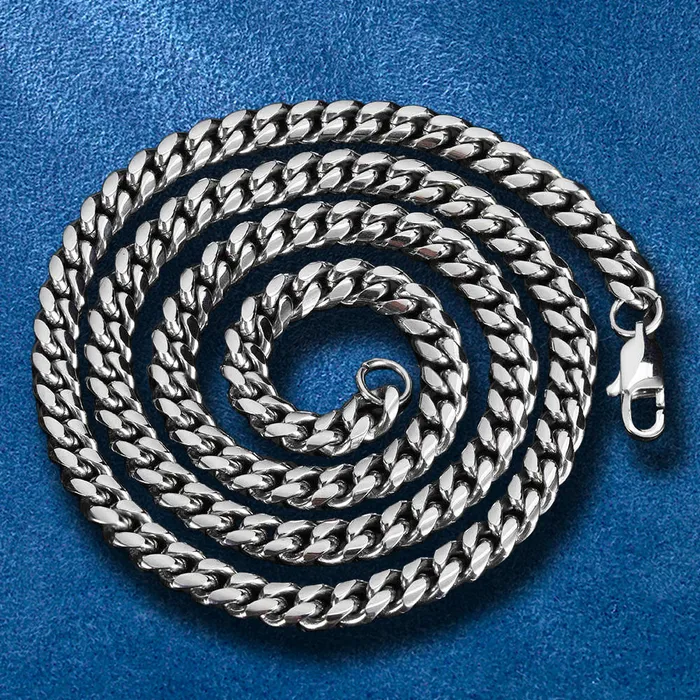 IceZeusShop Bracelets 9mm Stainless Steel Miami Cuban Link Chain