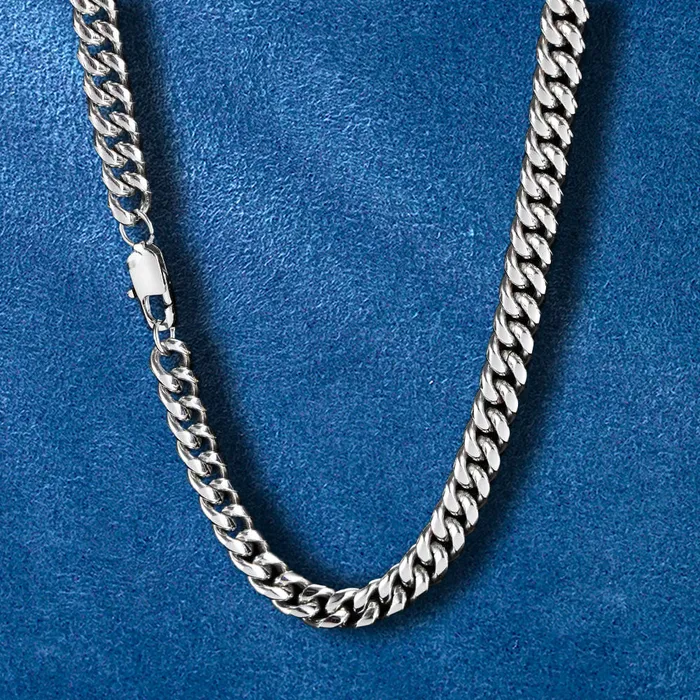 IceZeusShop Bracelets 9mm Stainless Steel Miami Cuban Link Chain