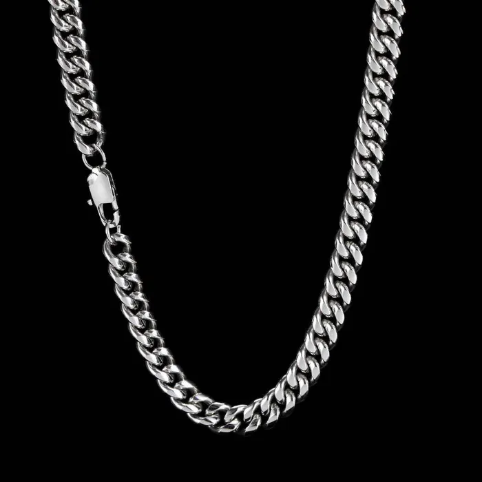 IceZeusShop Bracelets 9mm Stainless Steel Miami Cuban Link Chain