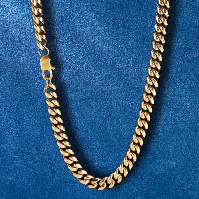 IceZeusShop Bracelets 9mm Stainless Steel Miami Cuban Link Chain