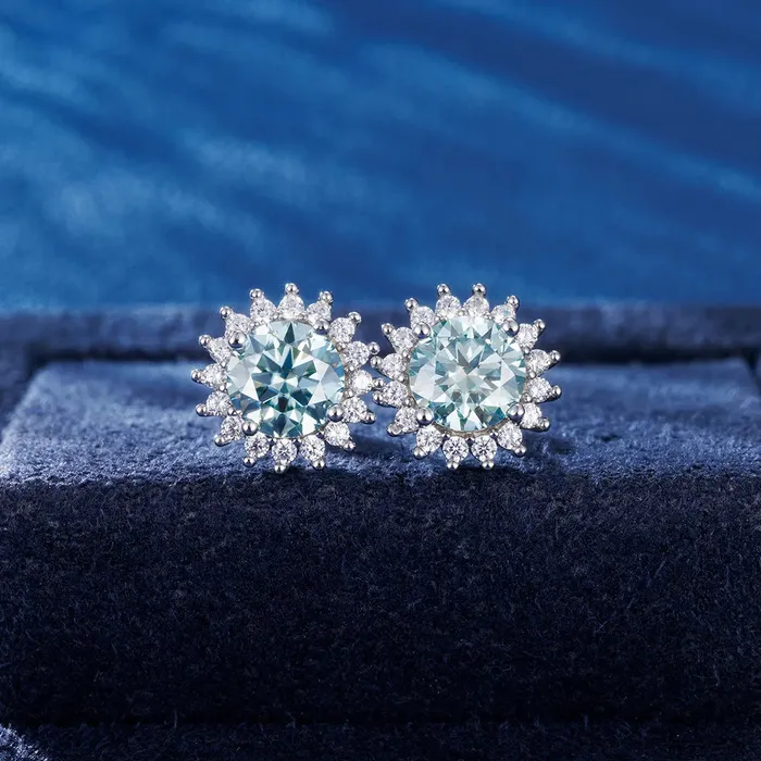 IceZeusShop Earrings S925 Halo Sun Stud Earrings