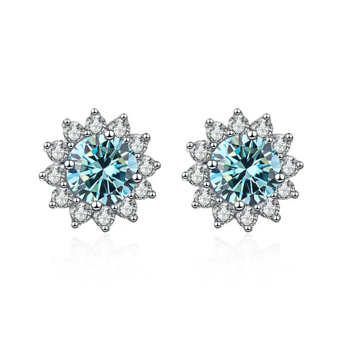 IceZeusShop Earrings S925 Halo Sun Stud Earrings
