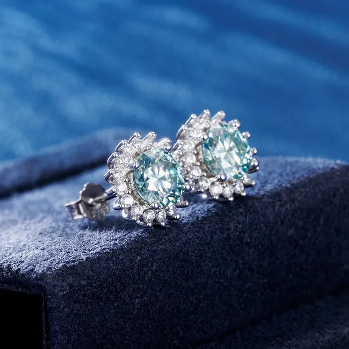 IceZeusShop Earrings S925 Halo Sun Stud Earrings