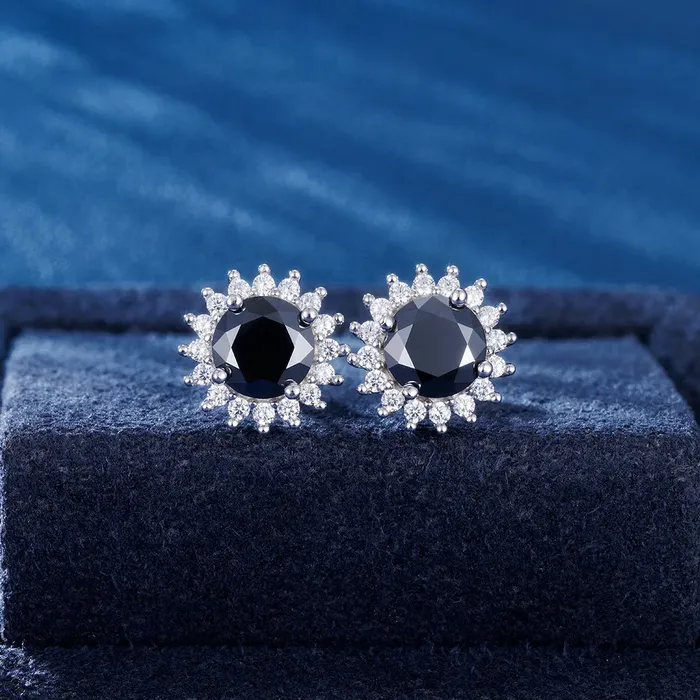 IceZeusShop Earrings S925 Halo Sun Stud Earrings