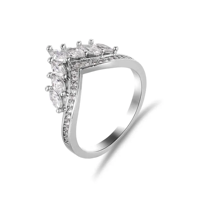 icezeusshop Rings Moissanite Princess Wish Crown Ring