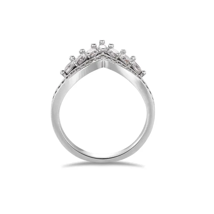 icezeusshop Rings Moissanite Princess Wish Crown Ring