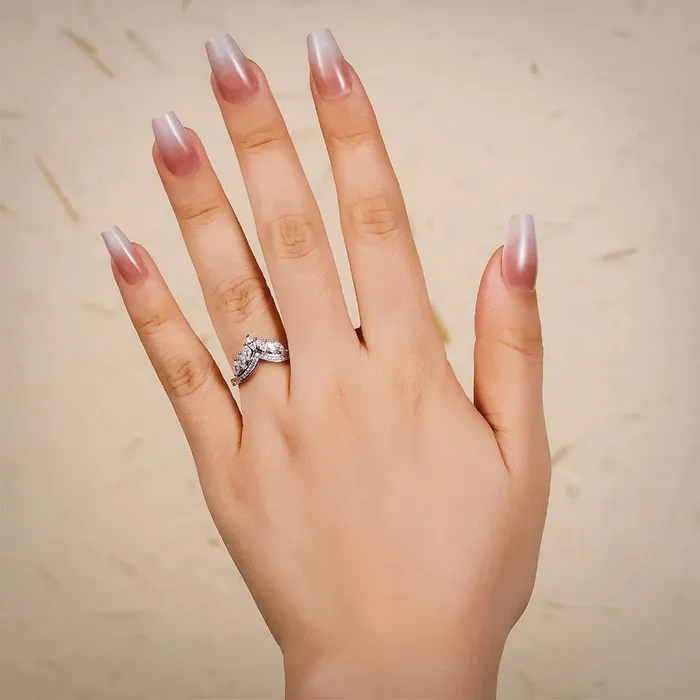 icezeusshop Rings Moissanite Princess Wish Crown Ring