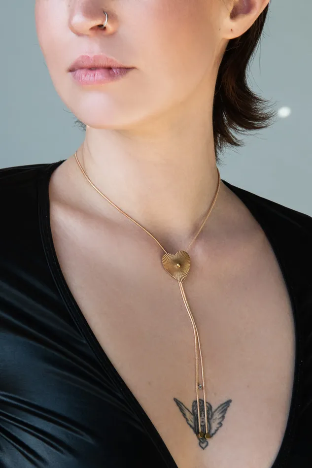 lordviolet Necklaces HEART OF GOLD Bolo