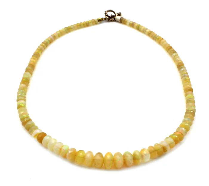 Necklaces Faceted Ethiopian Opal Necklace Pam Springall