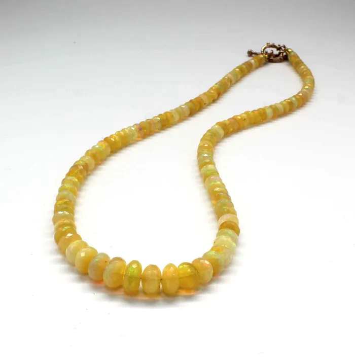 Necklaces Faceted Ethiopian Opal Necklace Pam Springall