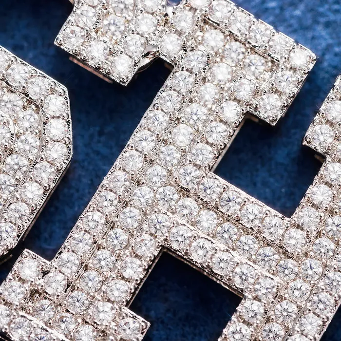Necklaces icezeusshop Custom Name Iced Out Varsity Font Letter Pendant For Gift