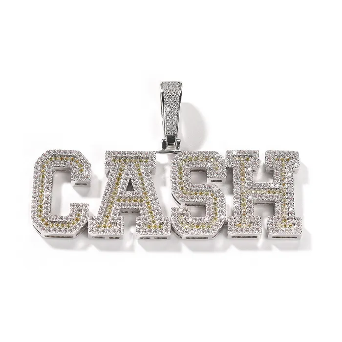Necklaces icezeusshop Custom Name Iced Out Varsity Font Letter Pendant For Gift