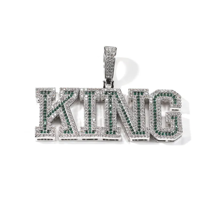 Necklaces icezeusshop Custom Name Iced Out Varsity Font Letter Pendant For Gift