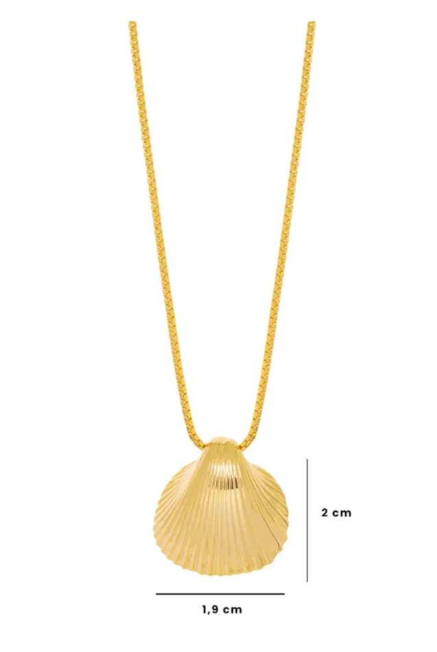 Necklaces MARE SMALL SHELL NECKLACE IN 18K YELLOW GOLD PLATED SILVER Jack Vartanian