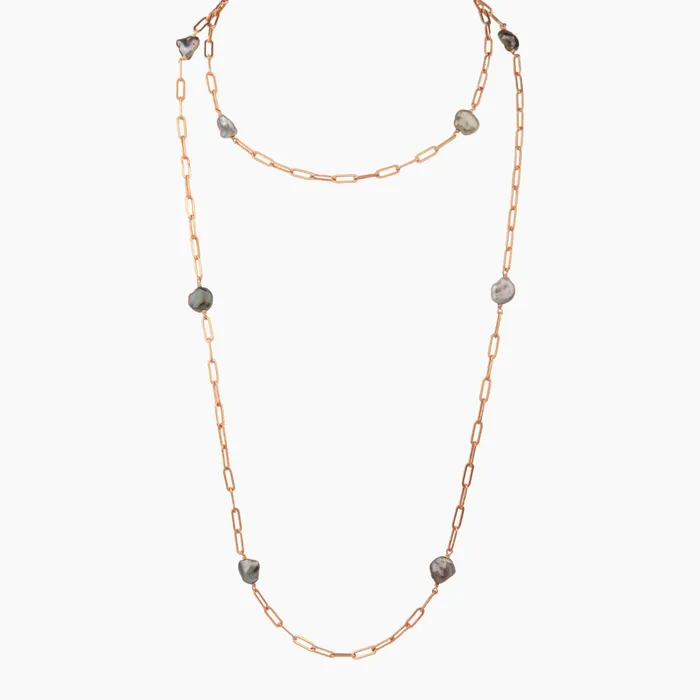 Necklaces misha hawaii Michelle Tahitian Keshi Pearl Necklace