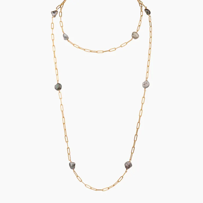 Necklaces misha hawaii Michelle Tahitian Keshi Pearl Necklace