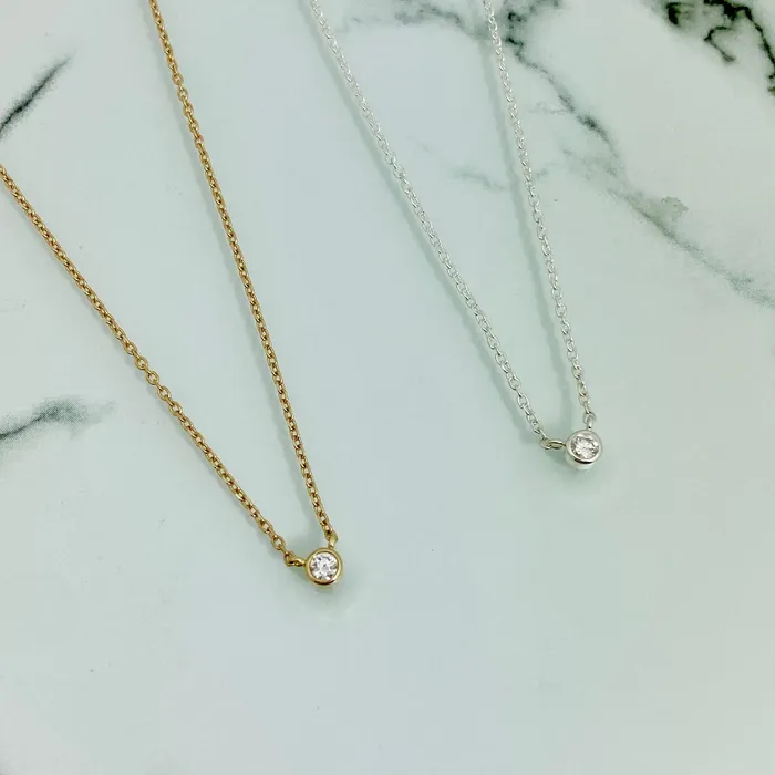 Necklaces misha hawaii Mini Diamond Solitaire Necklace