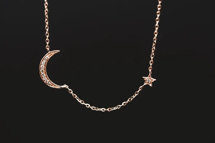 Necklaces Wilkerson 14k Rose Gold Moon and Star Necklace