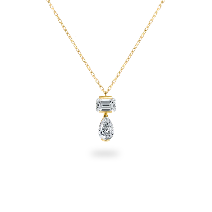 PRMAL Necklaces Emerald Pear Duo Necklace