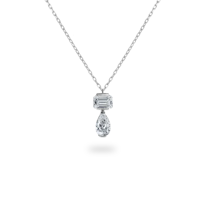 PRMAL Necklaces Emerald Pear Duo Necklace PRMAL Necklaces Emerald Pear Duo Necklace