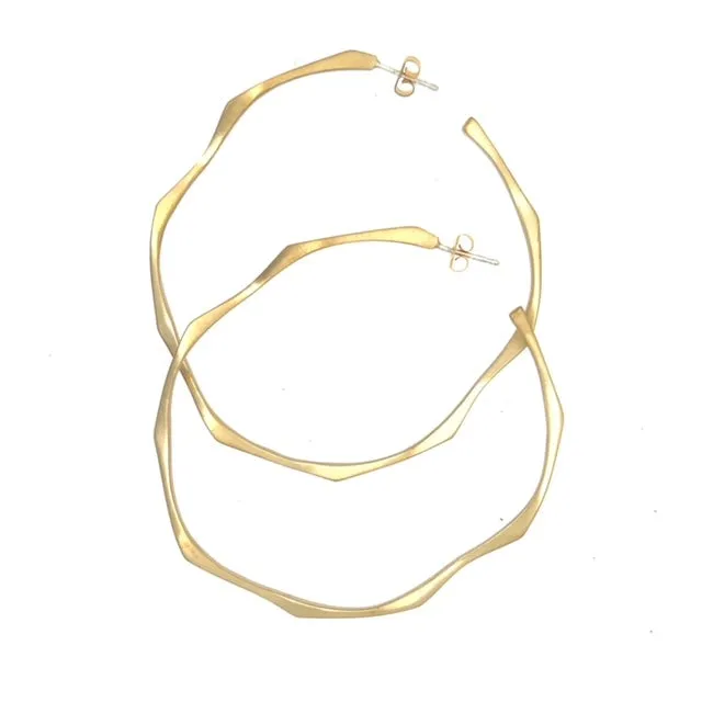 Rebel Designs Inc Earrings Organic Wavy Hoop Earrings