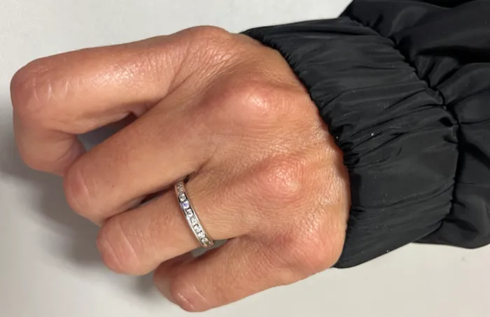 Ring 14kt White Gold Half Diamond Band 025 carats Albert Hern Rings